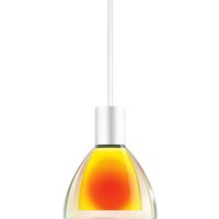 Bruck Duolare Silva Neo Ø: 11 cm Fassung: weiß LED Pendelleuchte Glas: dichroitisch orange - gelb von Bruck