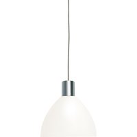 Bruck Silva Neo Down LED Pendelleuchte 160, Chrom Glas: weiß von Bruck