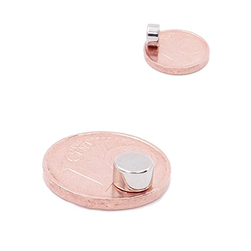 Brudazon | 25 Mini Scheiben-Magnete 5x3mm | N52 stärkste Stufe - Neodym-Magnete ultrastark | Power-Magnet für Modellbau, Foto, Whiteboard, Pinnwand, Kühlschrank, Basteln | Magnetscheibe extra stark von Brudazon