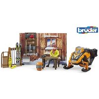 bruder bworld Berghütte mit Snowmobil 63102 Zubehörset für Spielzeugautos von Bruder