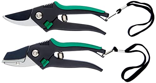 Brüder Mannesmann Leichtmetall-Gartenscheren-Set | M63202, Grün, Schwarz von Brüder Mannesmann