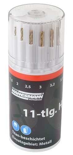 Brüder Mannesmann M50270 11-tlg. HSS-Bohrersatz von Brüder Mannesmann Werkzeuge