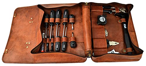 Brüder Mannesmann M29048 Leder-Werkzeugtasche, 24-teilig von Brüder Mannesmann