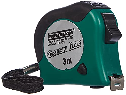 Brüder Mannesmann Bandmass, 3 m x 16 mm, Gehäuse grün/schwarz | M80503 von Brüder Mannesmann