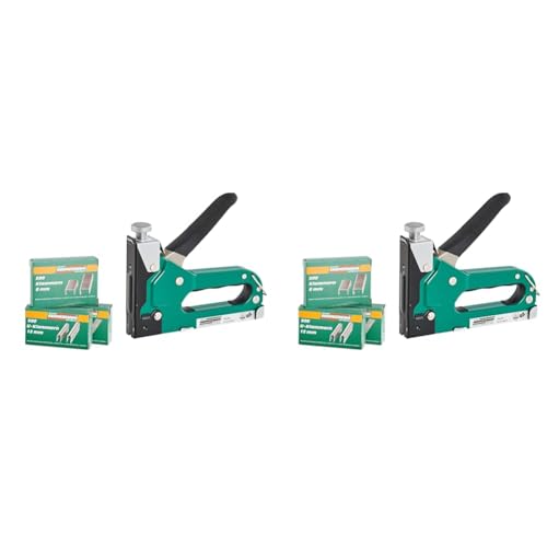 Brüder Mannesmann Tacker im Plastikkoffer, M48410, 21 x 25,5 x 4 cm (Packung mit 2) von Brüder Mannesmann