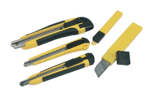Brüder Mannesmann Abbrechmesser-Set, inclusive 2 Ersatzmesser Magazine, 3-teilig | M60125 von Brüder Mannesmann