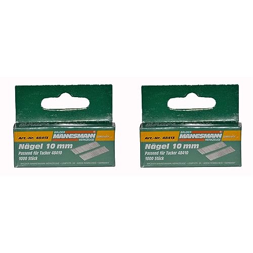 Mannesmann Ersatznägel 10 mm, für Tacker 48410, M48413 (Packung mit 2) von Brüder Mannesmann