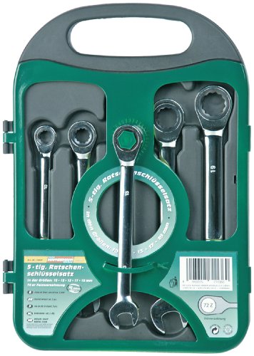 Brüder Mannesmann Gabel-Knarren-Ringschlüsselsatz, 5-teilig | M19827 von Brüder Mannesmann