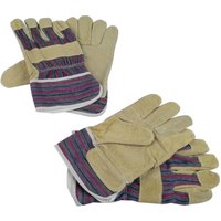 Brüder Mannesmann - M41702 Schweinsspaltleder Arbeitshandschuh Größe (Handschuhe): Universalgröße von Brüder Mannesmann