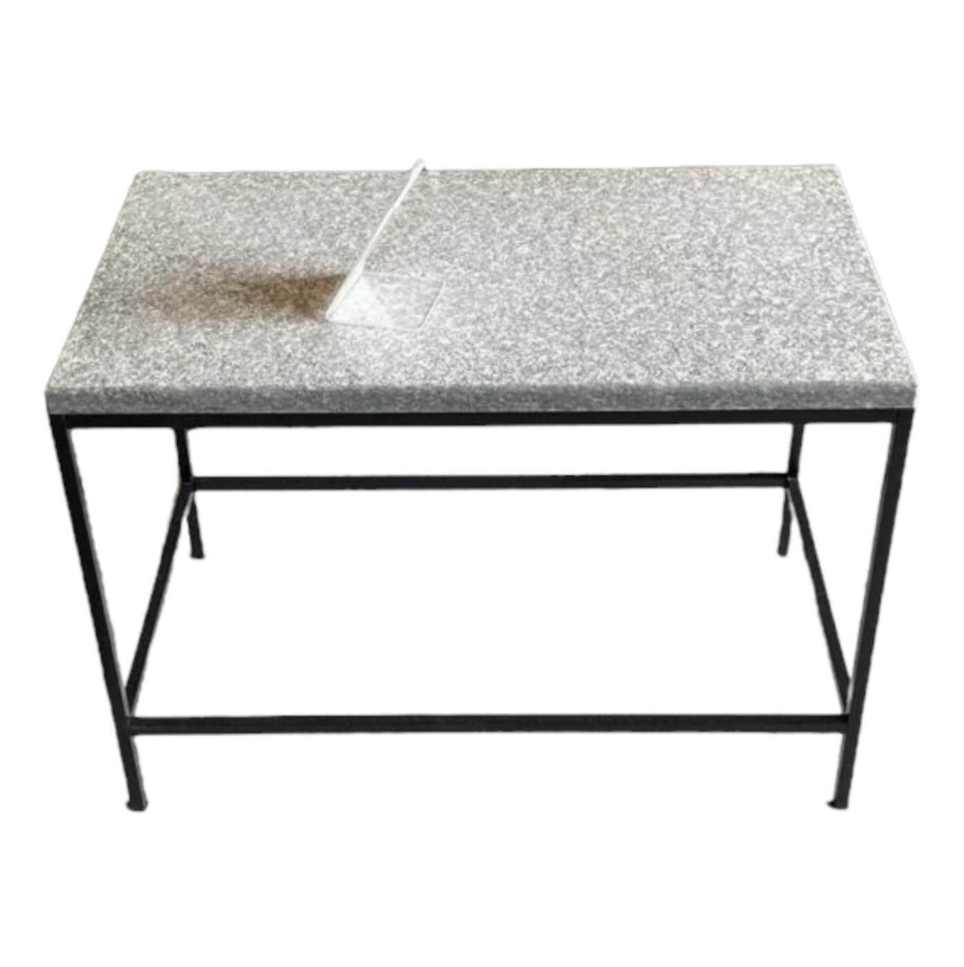 Couchtisch Tray Tischplatte Granit Dunkel Gestell Metall Schwarz Pulverbeschicht... von Brühl