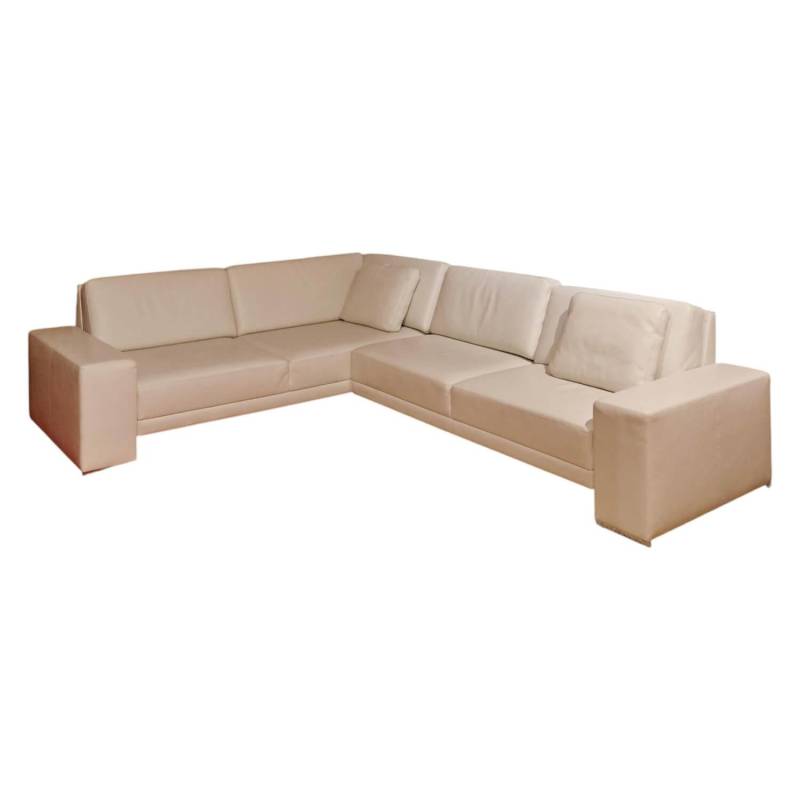 Ecksofa Alba Leder Volume 5622 44 Weiß Mit Kopfstütze von Brühl