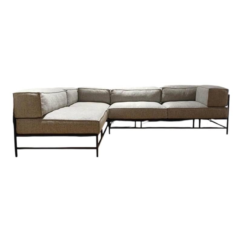 Ecksofa Easy Pieces Stoff 24 0090 Grau Gestell Schwarz von Brühl