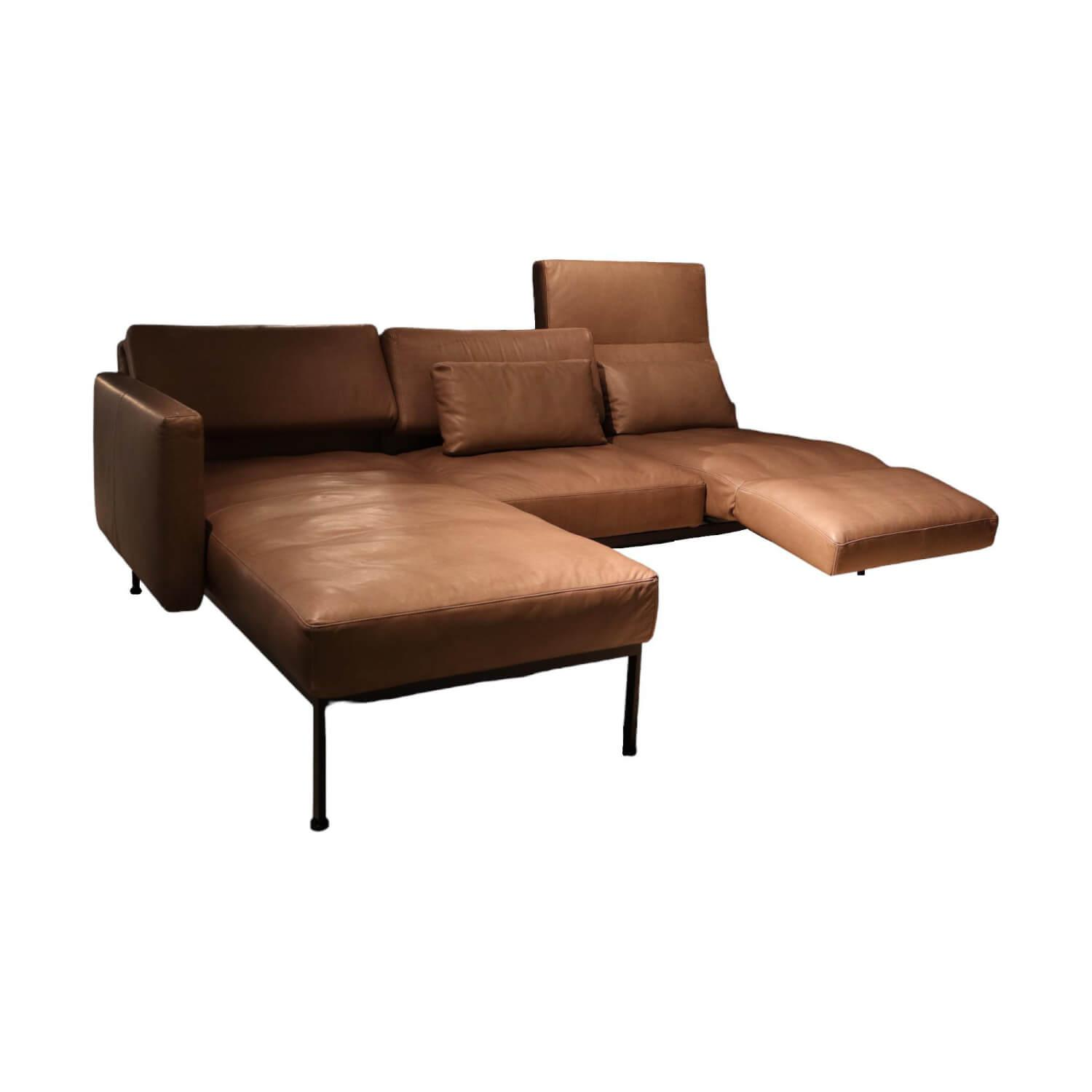 Ecksofa Roro Soft Leder Lama 5669/0025 Gestell Schwarz Pulverbeschichtet von Brühl