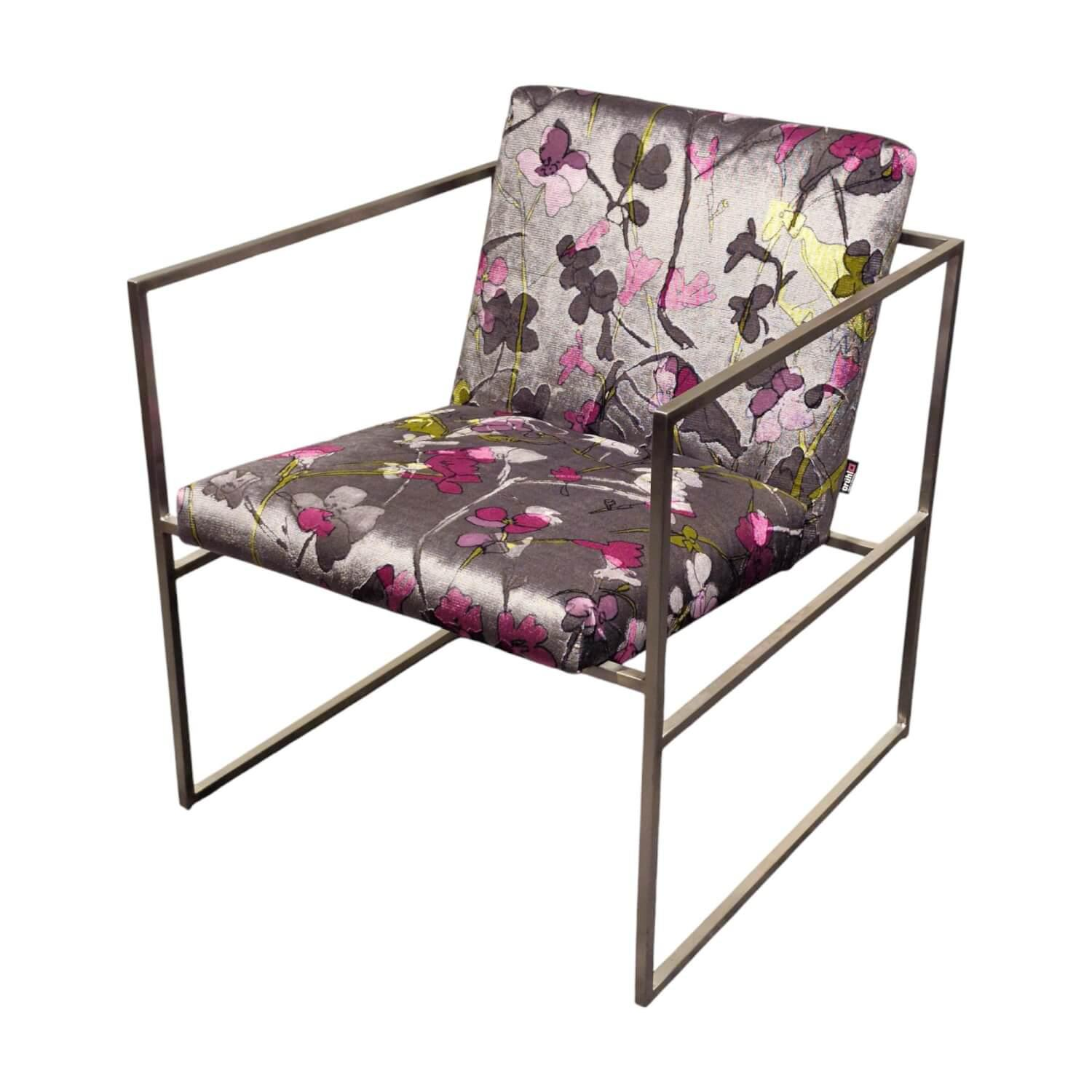 Sessel Grace Soft Stoff 8001 95 Grau Rosa Gelb Gestell Edelstahl Glatt Sessel Grace Soft Stoff 8001 95 Grau Rosa Gelb Gestell Edelstahl Glatt von Brühl