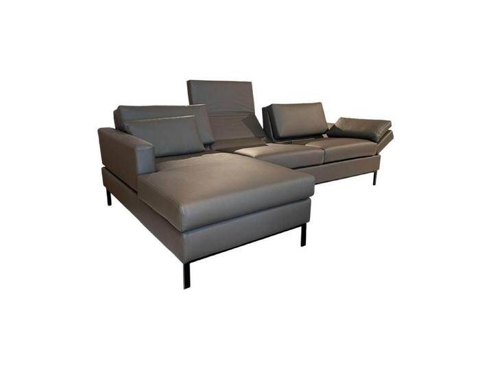 brühl & sippold Ecksofa Ecksofa Tomo Compact Leder Unit 5432 29 Braun Gestell Metall, braun von Brühl