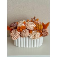 Kerzenstrauß | Herbstblumen Herbstdeko #herbstlicher Strauß Blumen Aus Rapswachs Statt Mini Bouquet von BrueleAtelier