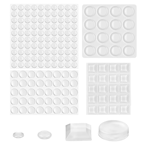 186 Stück Gummipuffer Selbstklebend Elastikpuffer Türpuffer Türdämpfer Gegen Knallende Türen Transparent Elastikpuffer für Türen Schränke Möbel (4 Größen) von Bruislard