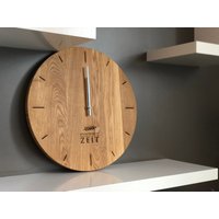 Holz Wanduhr Graviert Personalisiert Personalisiert Unikat Familienhochzeit Geschenk Eiche von BrukleneWoodworks