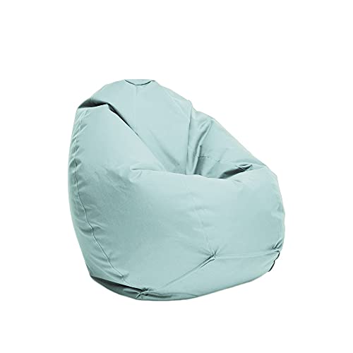 Bruni Kinder-Sitzsack Classico S in Eisgrau – Sitzsack mit Innensack für Kinder, Abnehmbarer Bezug, lebensmittelechte EPS-Perlen als Bean-Bag-Füllung, aus Deutschland von Bruni