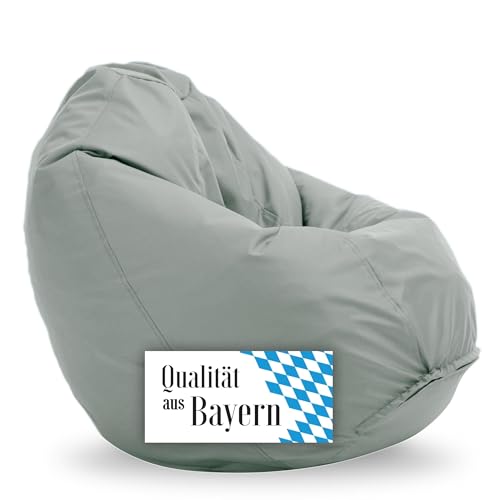 Bruni Kinder-Sitzsack Classico S in Felsgrau – Sitzsack mit Innensack für Kinder, Abnehmbarer Bezug, lebensmittelechte EPS-Perlen als Bean-Bag-Füllung, aus Deutschland von Bruni