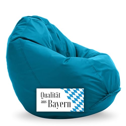 Bruni Kinder-Sitzsack Classico S in Lichtblau – Sitzsack mit Innensack für Kinder, Abnehmbarer Bezug, lebensmittelechte EPS-Perlen als Bean-Bag-Füllung, aus Deutschland von Bruni