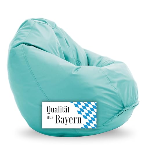 Bruni Kinder-Sitzsack Classico S in Minzgrün – Sitzsack mit Innensack für Kinder, Abnehmbarer Bezug, lebensmittelechte EPS-Perlen als Bean-Bag-Füllung, aus Deutschland von Bruni