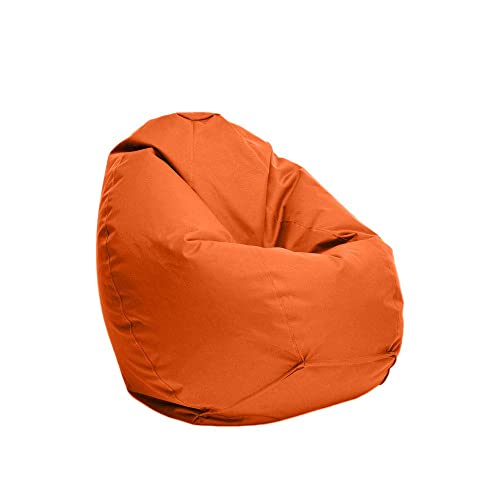 Bruni Kinder-Sitzsack Classico S in Orange – Sitzsack mit Innensack für Kinder, Abnehmbarer Bezug, lebensmittelechte EPS-Perlen als Bean-Bag-Füllung, aus Deutschland von Bruni