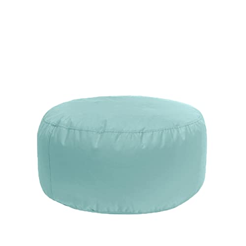 Bruni Pouf Sitzhocker L in Minzgrün – runder Sitzpouf, Indoor und Outdoor als Fußhocker, Yoga-Sitzkissen, Meditationskissen geeignet von Bruni