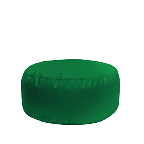 Bruni Pouf Sitzhocker L in Tannengrün – runder Sitzpouf, Indoor und Outdoor als Fußhocker, Yoga-Sitzkissen, Meditationskissen geeignet von Bruni