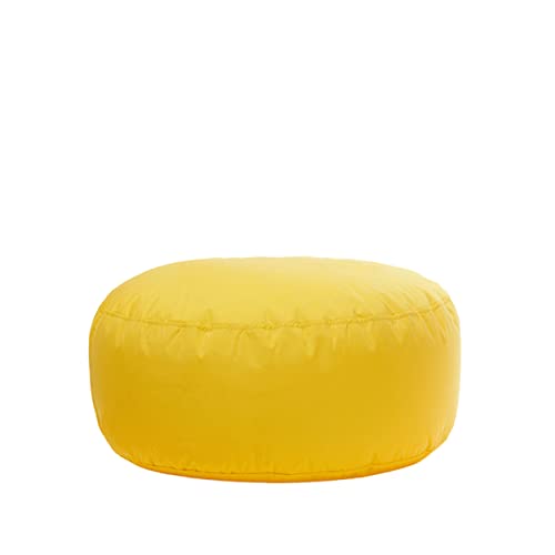 Bruni Pouf Sitzhocker M in Gelb – runder Sitzpouf, Indoor und Outdoor als Fußhocker, Yoga-Sitzkissen, Meditationskissen geeignet von Bruni