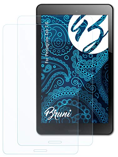 Bruni Schutzfolie kompatibel mit Pentagram Tab 7.6 Folie, glasklare Displayschutzfolie (2X) von Bruni