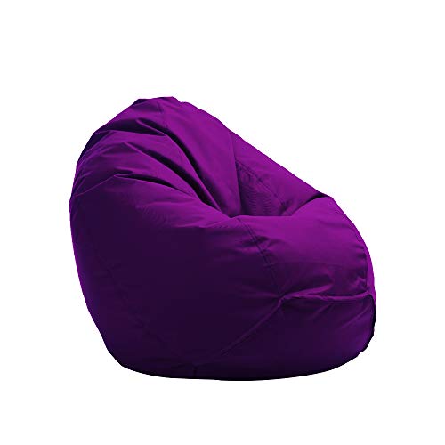 Bruni Sitzsack Classico L in Violett – XL Sitzsack mit Innensack zum Lesen, Abnehmbarer Bezug, lebensmittelechte EPS-Perlen als Bean-Bag-Füllung, lila Sitzsack aus Deutschland von Bruni