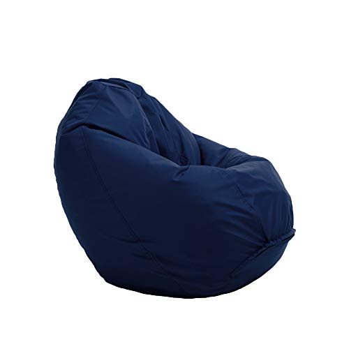 Bruni Sitzsack Classico L in Blaugrau – XL Sitzsack mit Innensack zum Lesen, Abnehmbarer Bezug, lebensmittelechte EPS-Perlen als Bean-Bag-Füllung aus Deutschland von Bruni