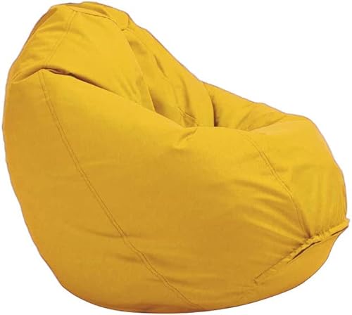 Bruni Sitzsack Classico L in Gelb – XL Sitzsack mit Innensack zum Lesen, Abnehmbarer Bezug, lebensmittelechte EPS-Perlen als Bean-Bag-Füllung, aus Deutschland von Bruni