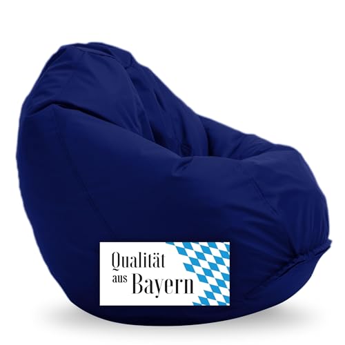Bruni Sitzsack Classico L in Königsblau – XL Sitzsack mit Innensack zum Lesen, Abnehmbarer Bezug, lebensmittelechte EPS-Perlen als Bean-Bag-Füllung aus Deutschland von Bruni