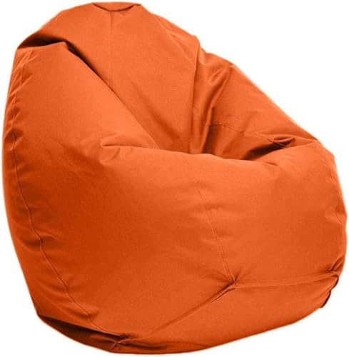 Bruni Sitzsack Classico M in Orange – Sitzsack mit Innensack zum Zocken & Lesen, Abnehmbarer Bezug, lebensmittelechte EPS-Perlen als Bean-Bag-Füllung, aus Deutschland von Bruni