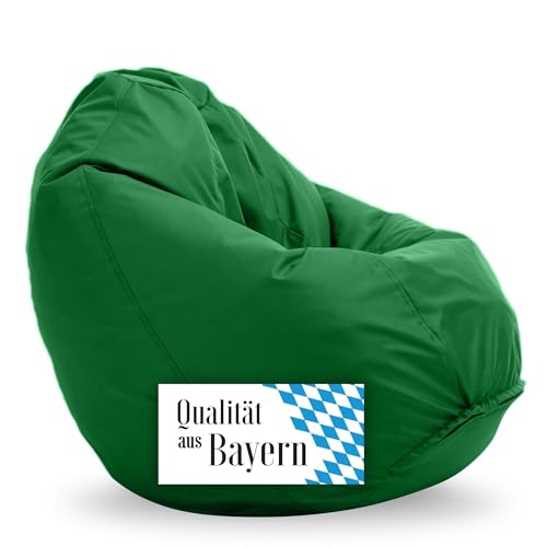 Bruni Sitzsack Classico M in Tannengrün – Sitzsack mit Innensack zum Zocken & Lesen, Abnehmbarer Bezug, lebensmittelechte EPS-Perlen als Bean-Bag-Füllung, aus Deutschland von Bruni