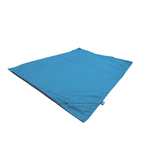 Bruni Sitzsack-Wechselhülle inklusive Innenhülle - Sitzsack-Bezug für alle rechteckigen 180 x 140 cm XXL-Sitzsäcke, Indoor- und Outdoor-Sitzsack-Hülle ohne Füllung (Lichtblau) von Bruni