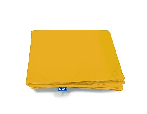 Bruni Sitzsack-Wechselhülle (gelb) inklusive Innenhülle - Sitzsack-Bezug für alle rechteckigen 180 x 140 cm XXL-Sitzsäcke, Indoor- und Outdoor-Sitzsack-Hülle ohne Füllung von Bruni