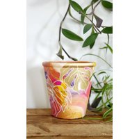 Bunter Blumentopf Monstera von BruniPots