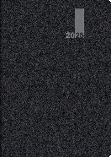 BRUNNEN Buchkalender Modell 739 (2025) „SlimLine“, 2 Seiten = 1 Monat, 170 × 240 mm, 64 Seiten, Baladek-Einband, flexibel, schwarz von Brunnen