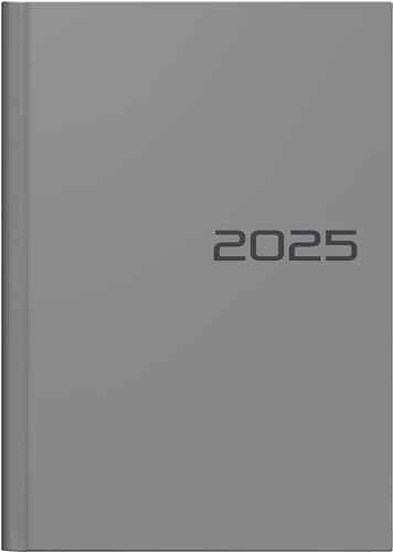 BRUNNEN Buchkalender Modell 796 (2025), 2 Seiten = 1 Woche, A5, 128 Seiten, Balacron-Einband, grau von Brunnen