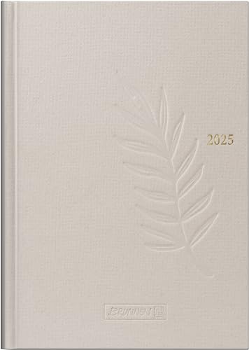 BRUNNEN Buchkalender Modell 796 (2025), 2 Seiten = 1 Woche, A5, 128 Seiten, Naturkarton, hanf von Brunnen