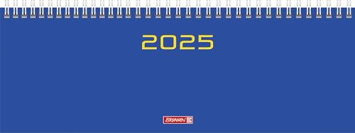 BRUNNEN Querterminbuch Modell 772 (2025), 2 Seiten = 1 Woche, 297 × 105 mm, 112 Seiten, Karton-Einband, blau von Brunnen
