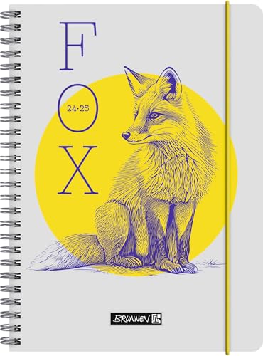BRUNNEN Schülerkalender (2024/2025) „Fox“, 2 Seiten = 1 Woche, A5, 208 Seiten von Brunnen