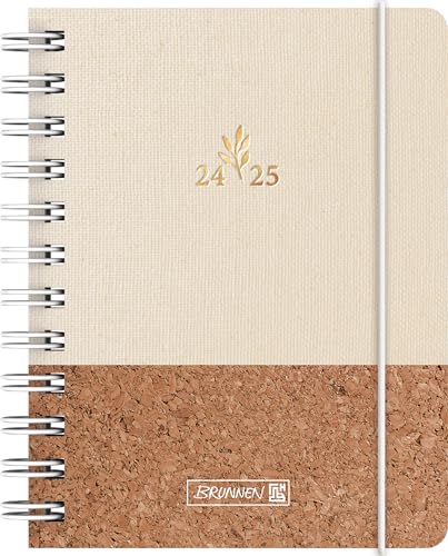 BRUNNEN Schülerkalender (2024/2025) „Naturality“, 1 Seite = 1 Tag, A6, 352 Seiten von BRUNNEN