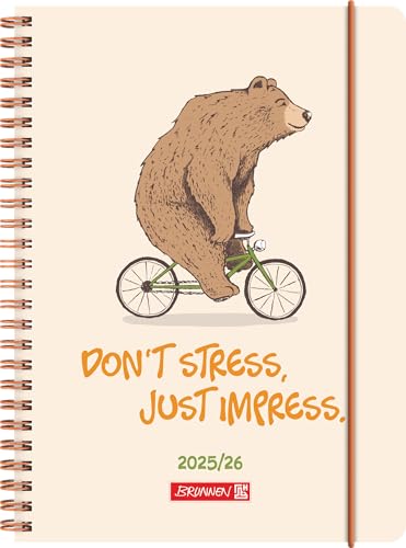 BRUNNEN Schülerkalender 2025/2026 „Bear“ | A5, Kunststoff von BRUNNEN