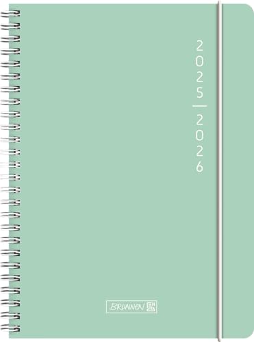 BRUNNEN Schülerkalender 2025/2026 „Plain Mint“ | A5, Kunststoff von BRUNNEN