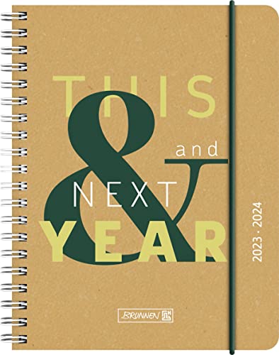 BRUNNEN Schülerkalender „This&Next“ 2023/2024 2 Seiten = 1 Woche A6 natur von Brunnen