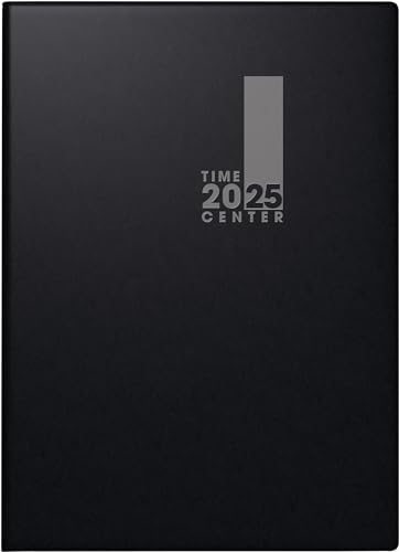BRUNNEN Taschenkalender TimeCenter Modell 728 (2025), 2 Seiten = 1 Woche, A6, 352 Seiten, Kunststoff-Einband, schwarz von Brunnen